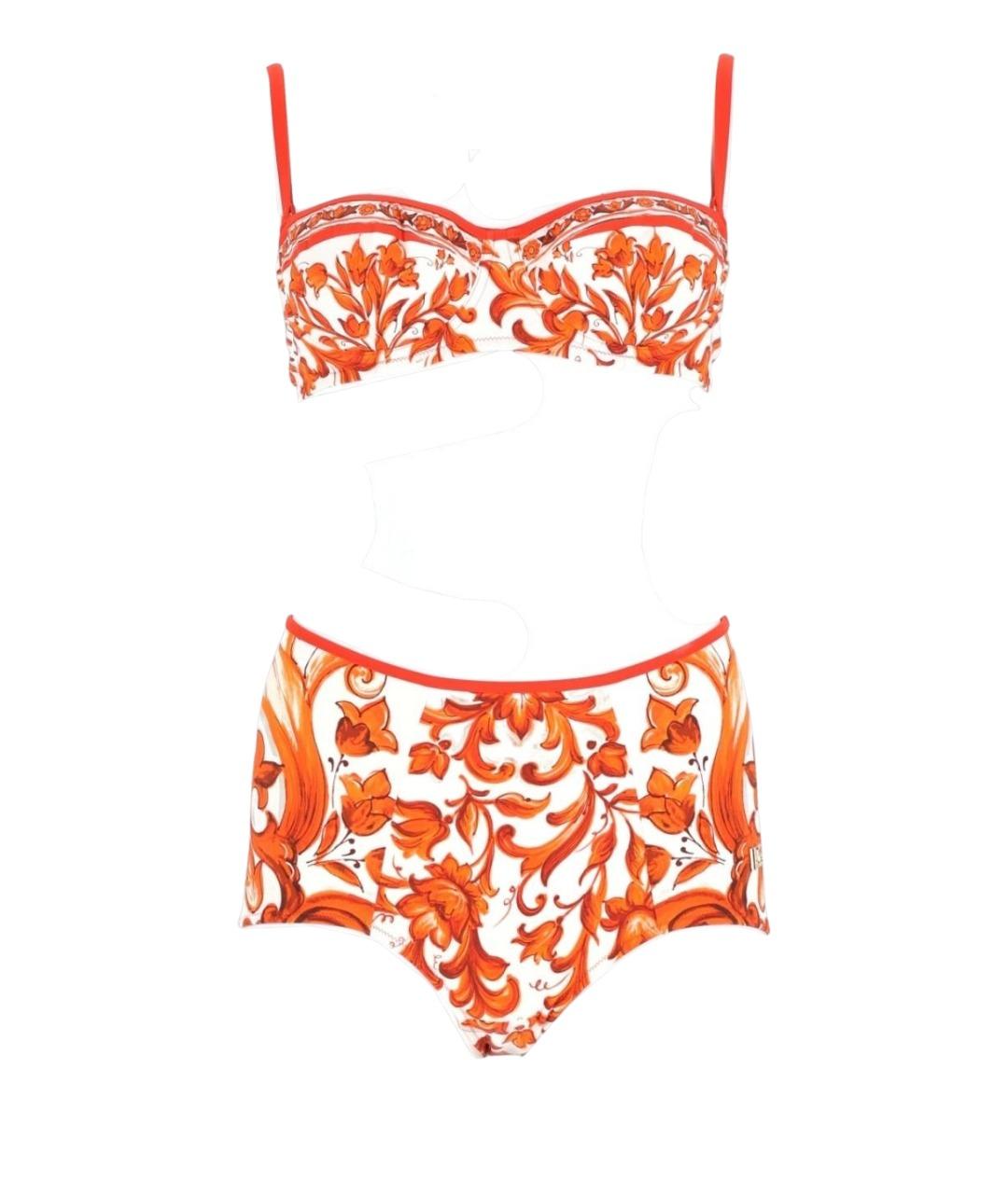 DOLCE&GABBANA Оранжевый полиамидовый купальник, фото 1