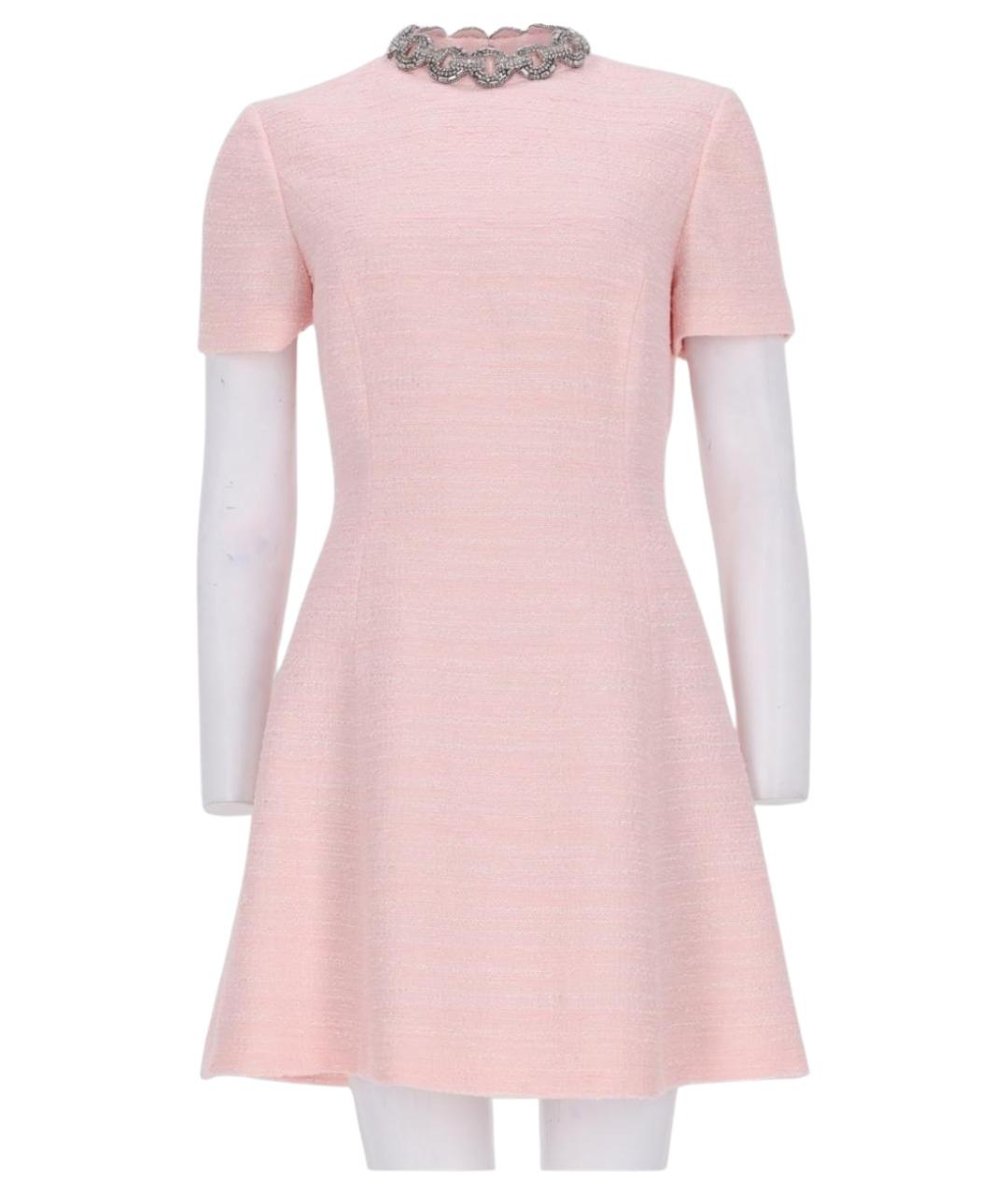 VALENTINO Розовое хлопковое повседневное платье, фото 1
