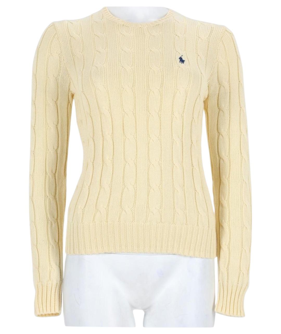 POLO RALPH LAUREN Желтый хлопковый джемпер / свитер, фото 1
