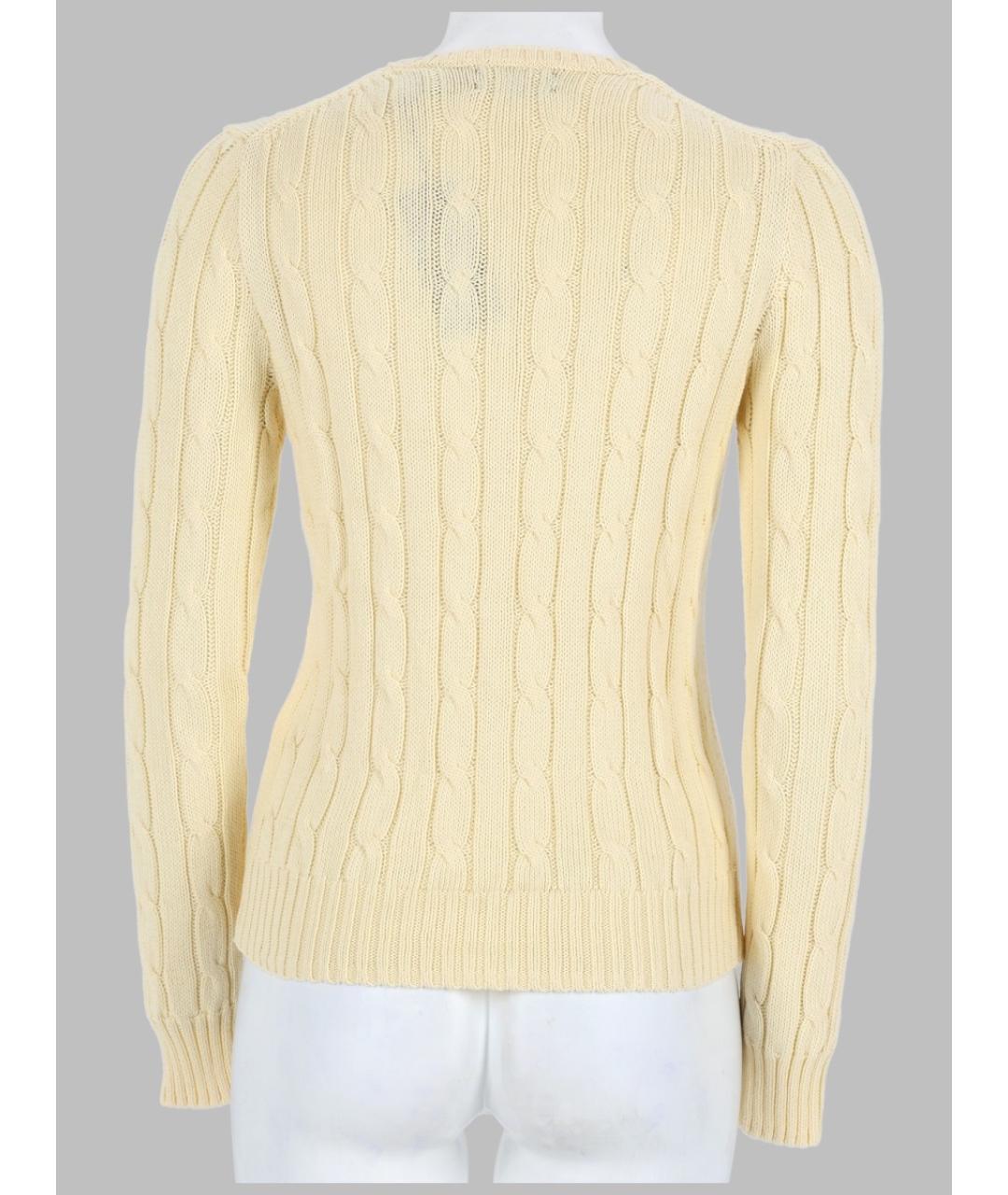 POLO RALPH LAUREN Желтый хлопковый джемпер / свитер, фото 2