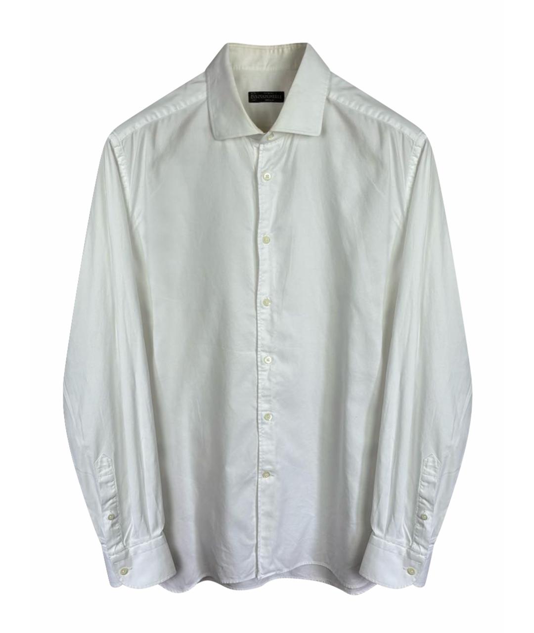 CORNELIANI Белая хлопковая классическая рубашка, фото 1