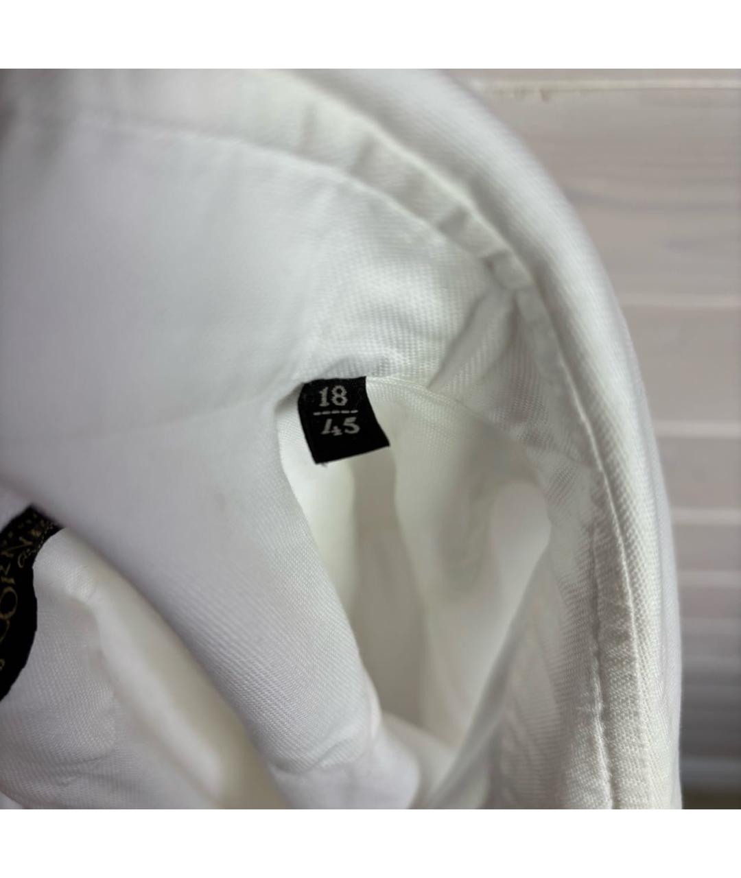 CORNELIANI Белая хлопковая классическая рубашка, фото 4