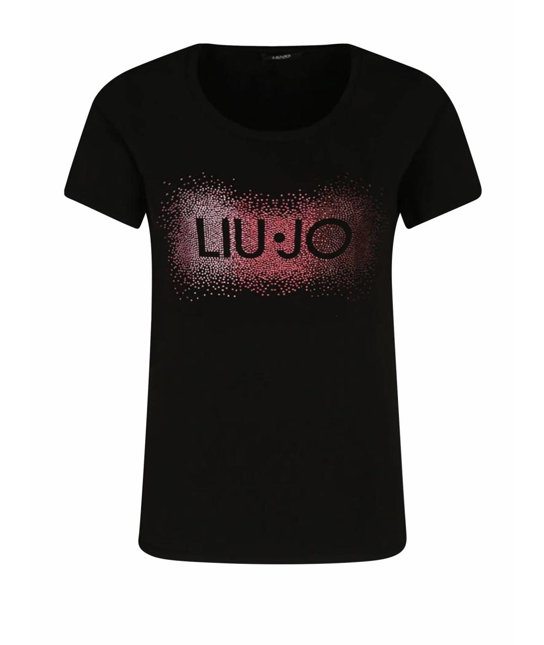LIU JO Черная хлопковая футболка, фото 1