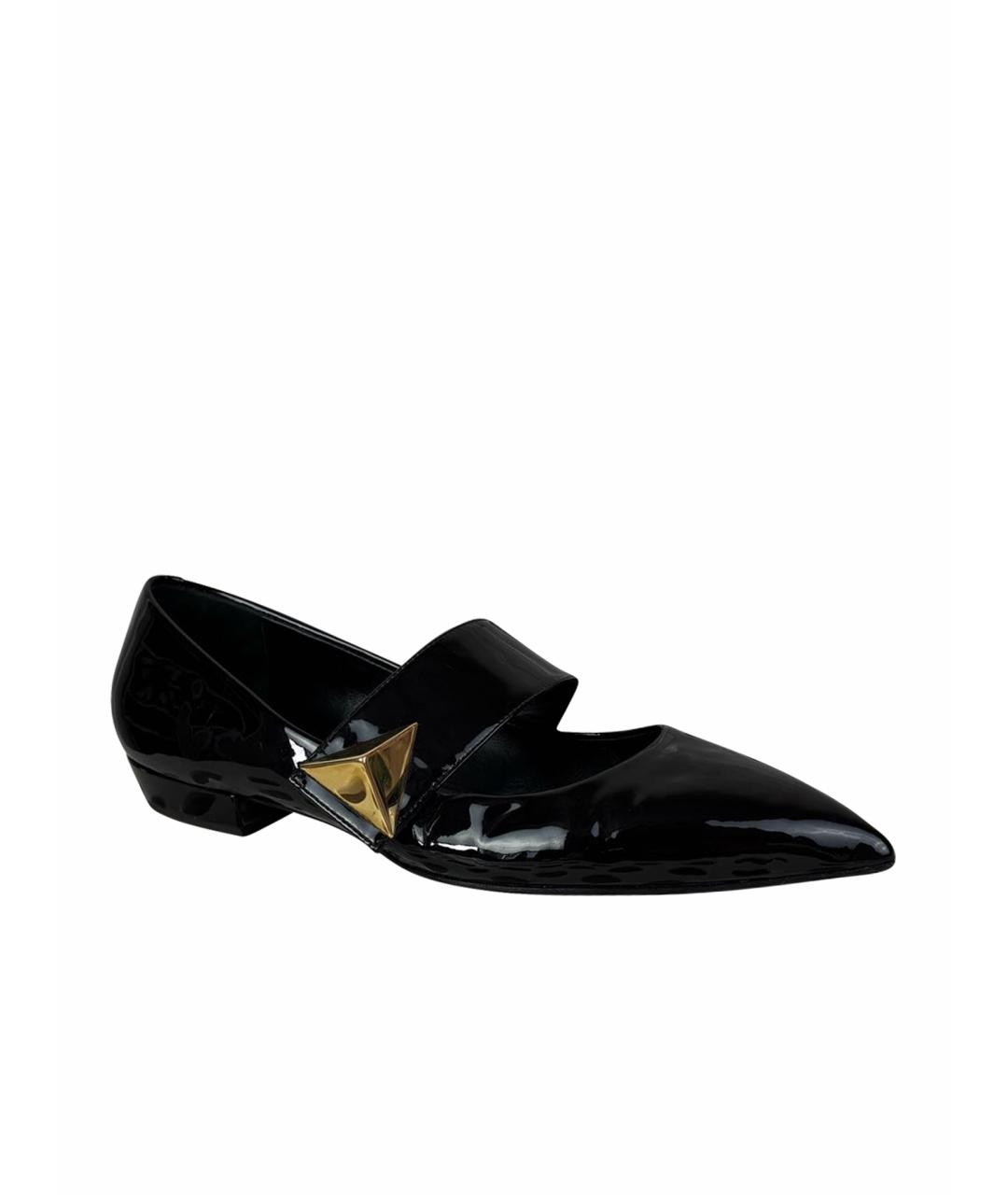 GIUSEPPE ZANOTTI DESIGN Черные балетки из лакированной кожи, фото 1