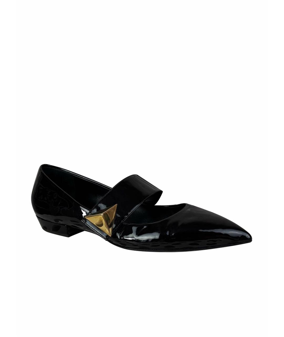GIUSEPPE ZANOTTI DESIGN Черные балетки из лакированной кожи, фото 9