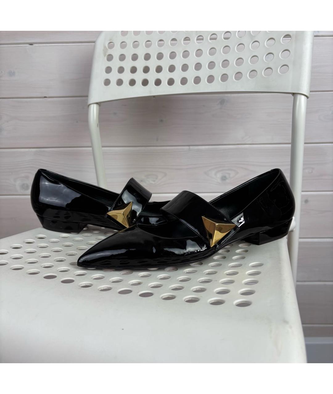 GIUSEPPE ZANOTTI DESIGN Черные балетки из лакированной кожи, фото 2