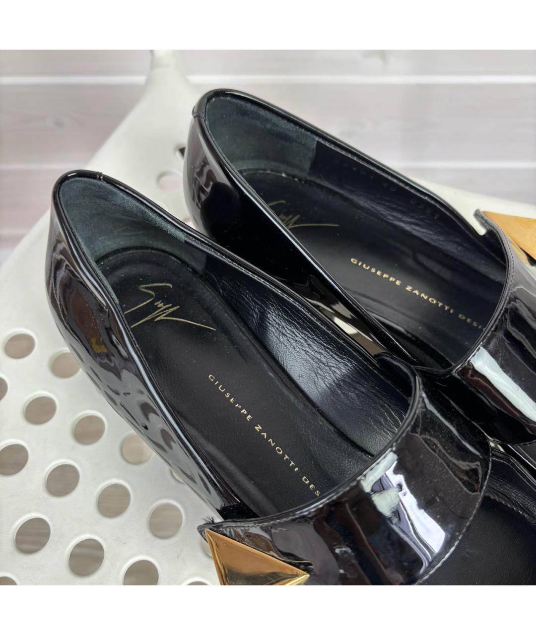 GIUSEPPE ZANOTTI DESIGN Черные балетки из лакированной кожи, фото 6