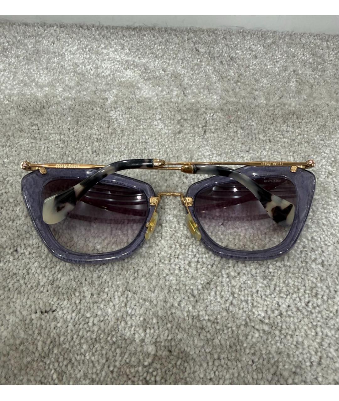 MIU MIU Фиолетовые пластиковые солнцезащитные очки, фото 2
