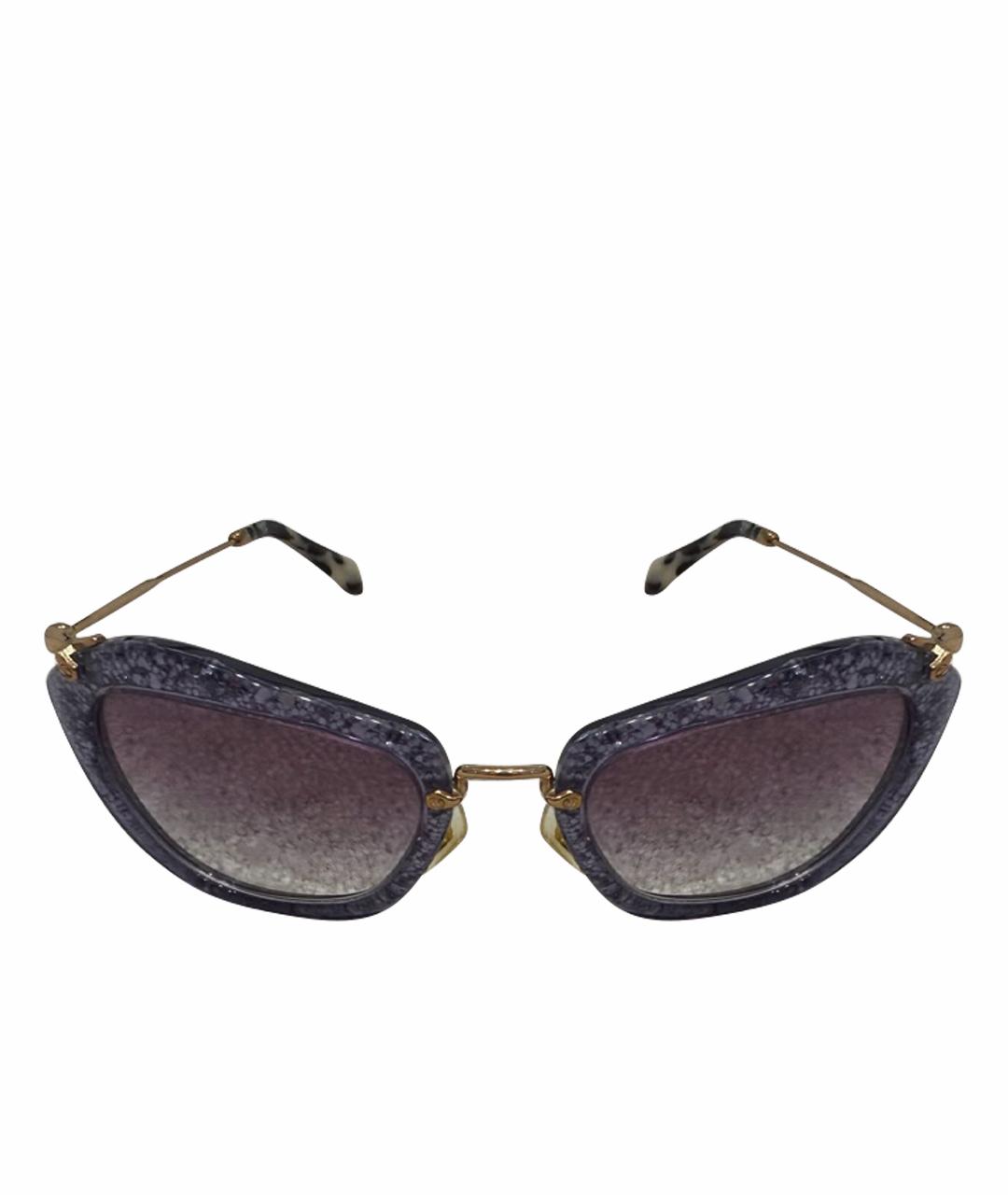 MIU MIU Фиолетовые пластиковые солнцезащитные очки, фото 1