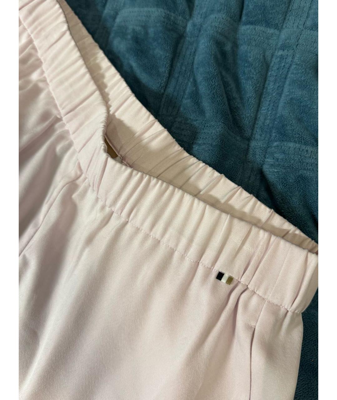 HUGO BOSS Розовые полиэстеровые брюки широкие, фото 3
