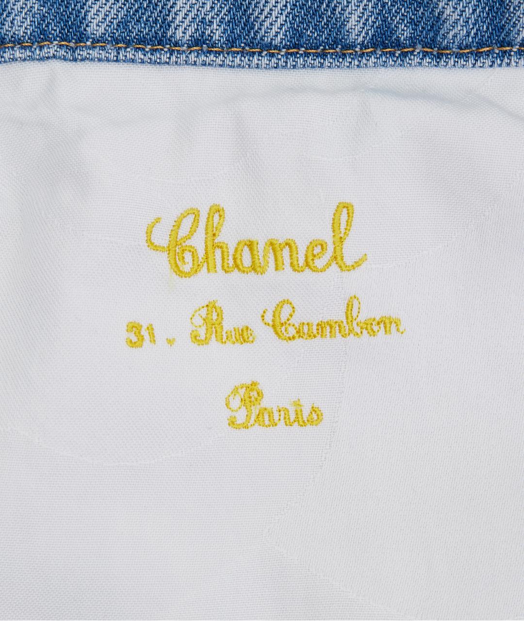 CHANEL Голубые хлопковые прямые джинсы, фото 6
