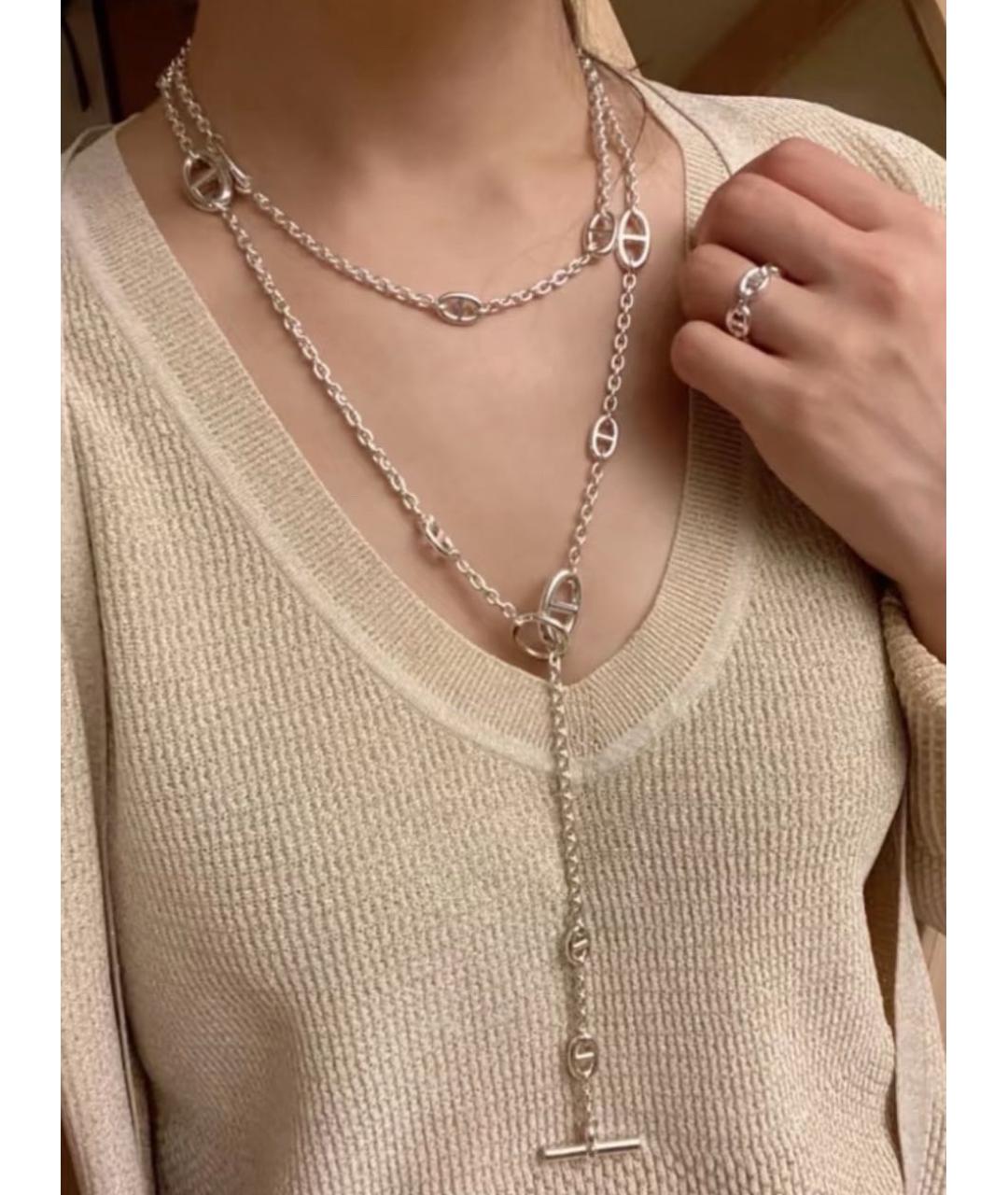 HERMES Серебряная серебряная цепочка, фото 4