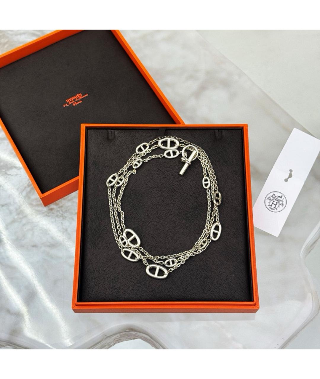 HERMES Серебряная серебряная цепочка, фото 2