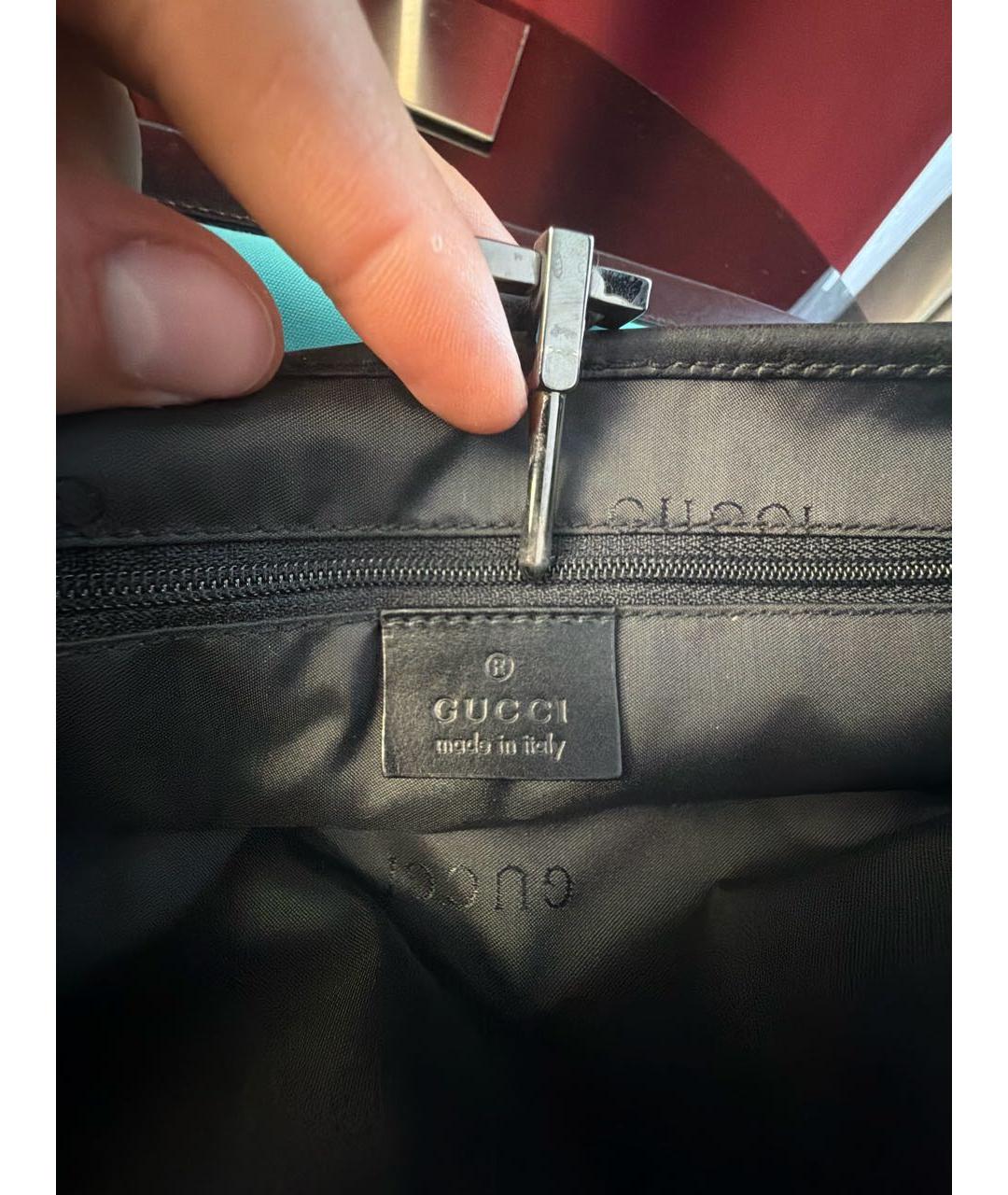 GUCCI Бирюзовая тканевая сумка через плечо, фото 5