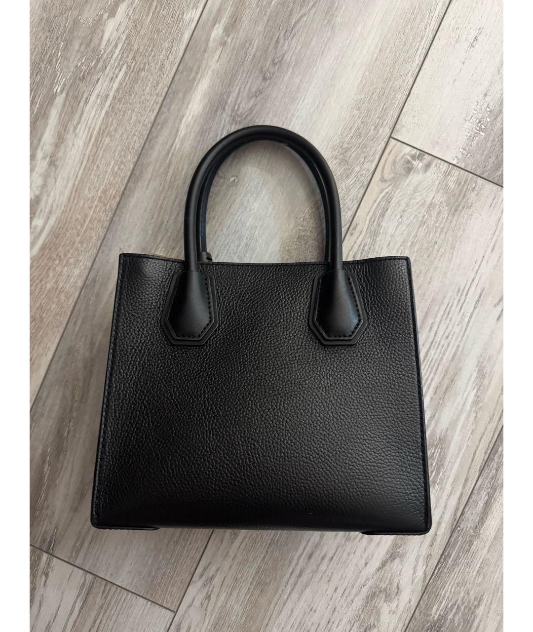 MICHAEL KORS Черная кожаная сумка тоут, фото 3