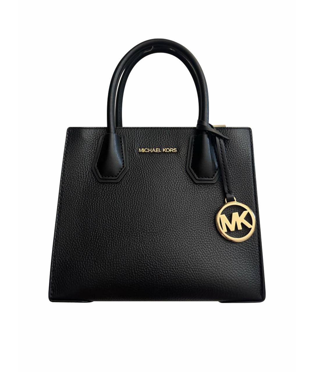 MICHAEL KORS Черная кожаная сумка тоут, фото 1