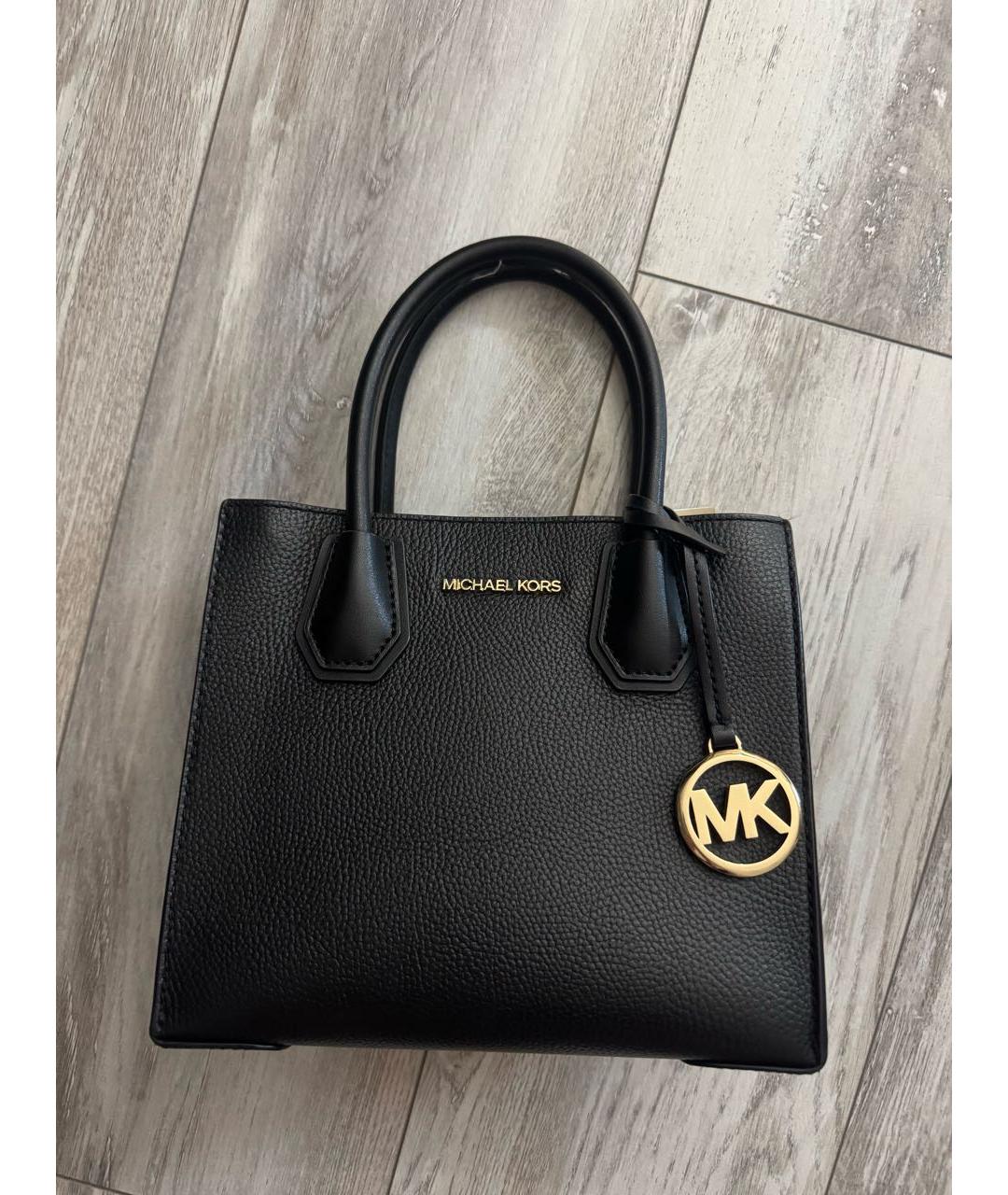 MICHAEL KORS Черная кожаная сумка тоут, фото 5