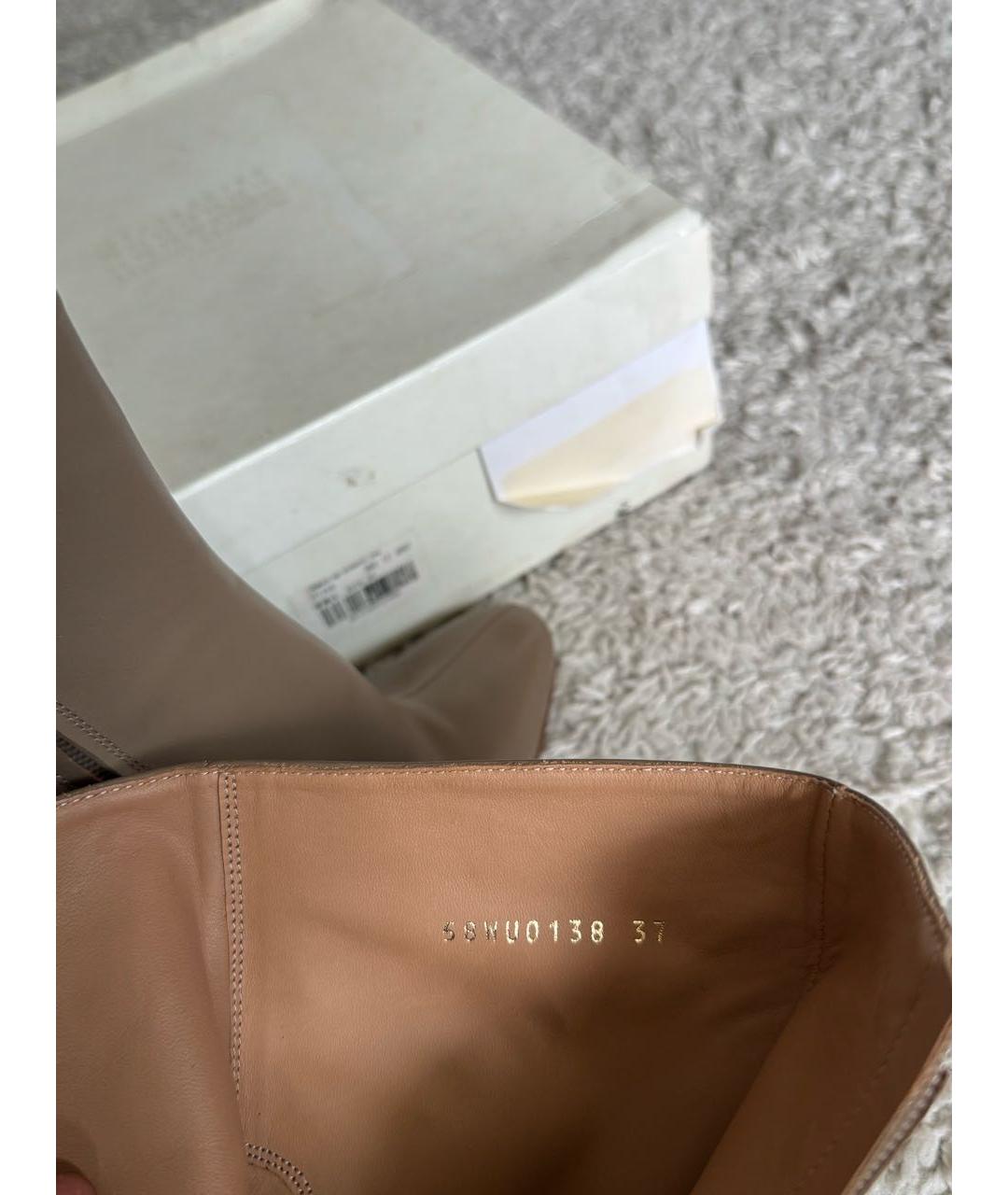 MAISON MARGIELA Коричневые кожаные ботильоны, фото 6