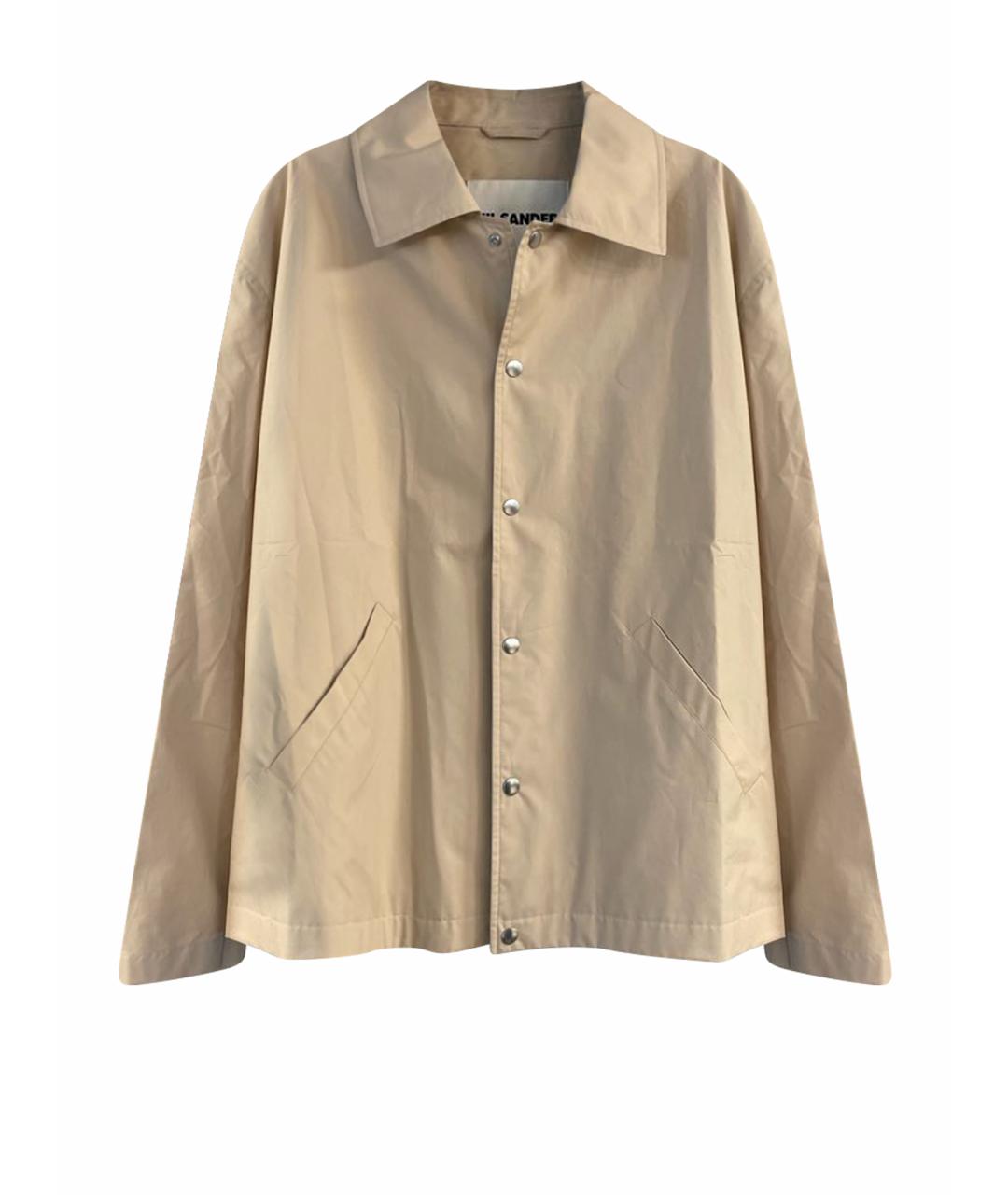 JIL SANDER Бежевая хлопковая куртка, фото 1
