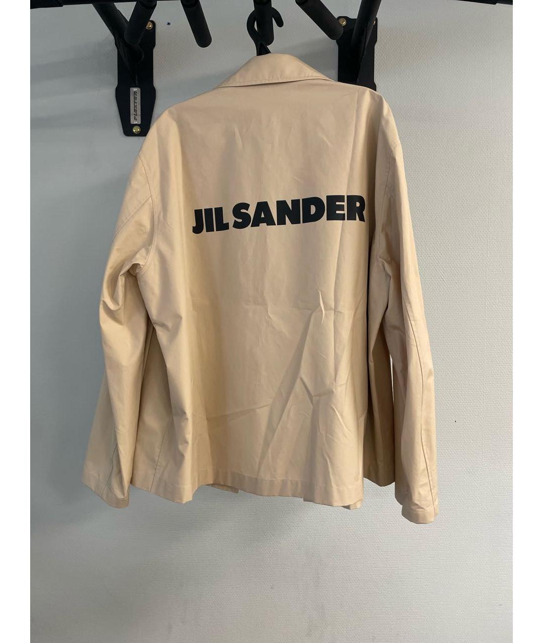 JIL SANDER Бежевая хлопковая куртка, фото 2