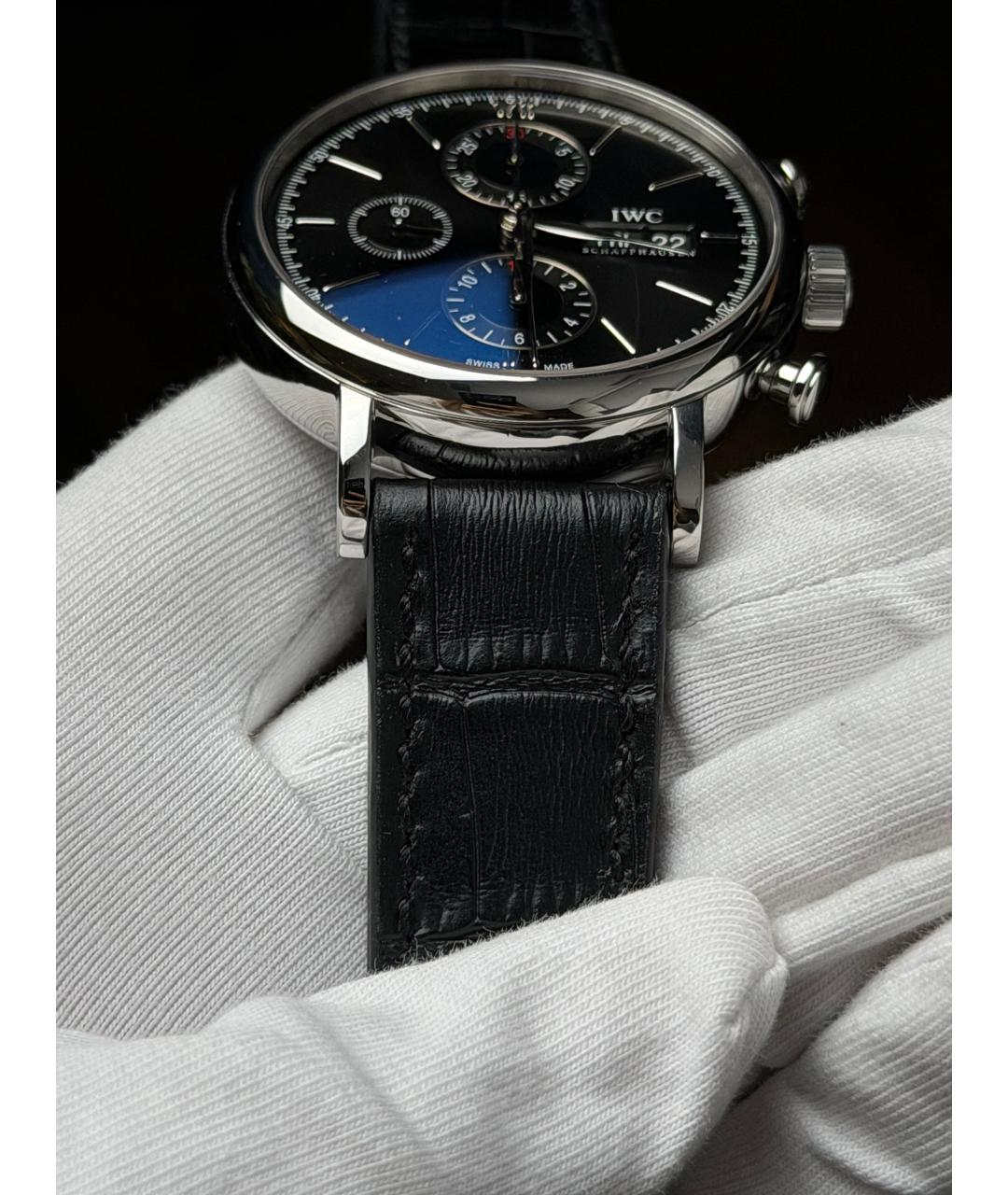 IWC Черные часы, фото 7