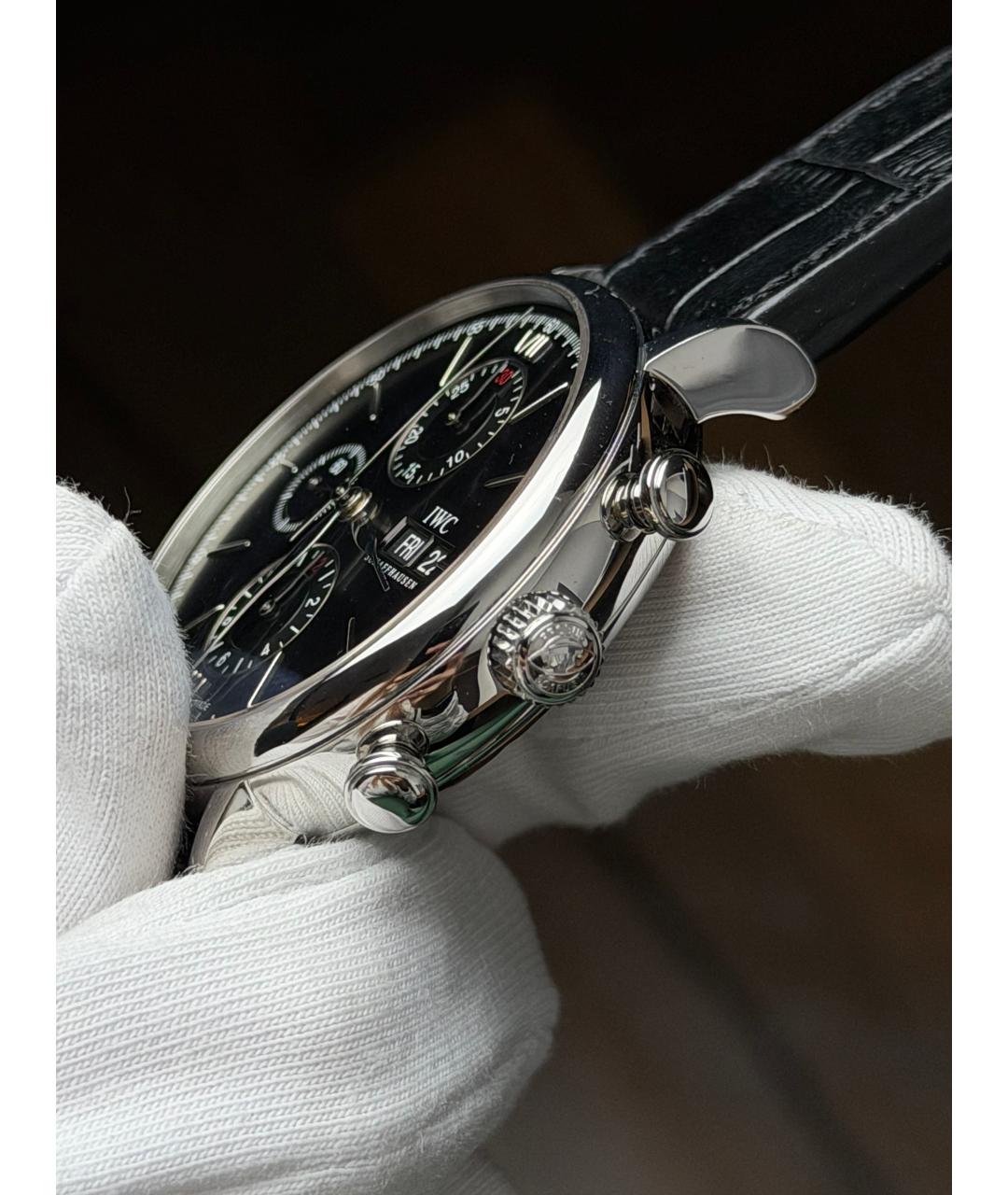 IWC Черные часы, фото 5