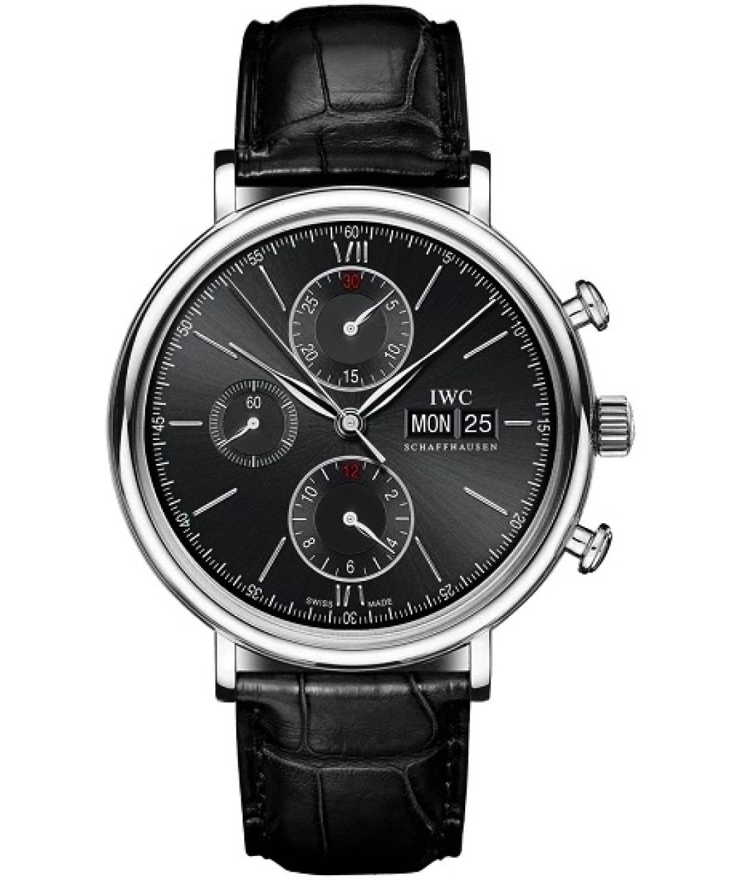 IWC Черные часы, фото 1