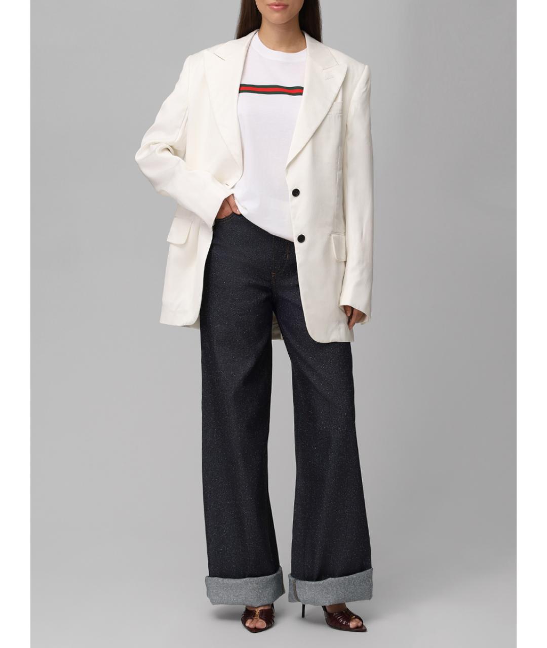 GUCCI Белая хлопковая футболка, фото 2