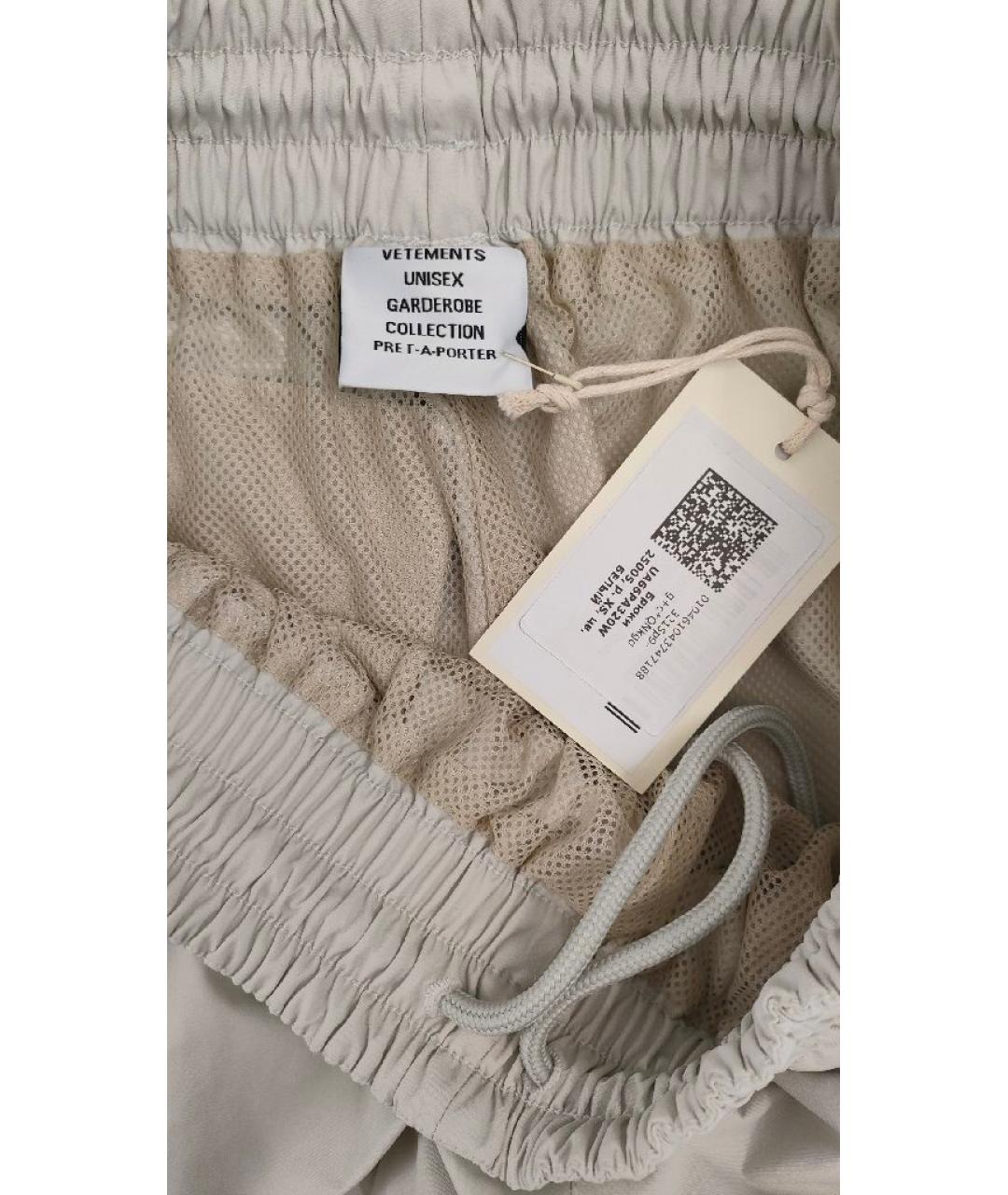 VETEMENTS Серые полиамидовые спортивные брюки и шорты, фото 3