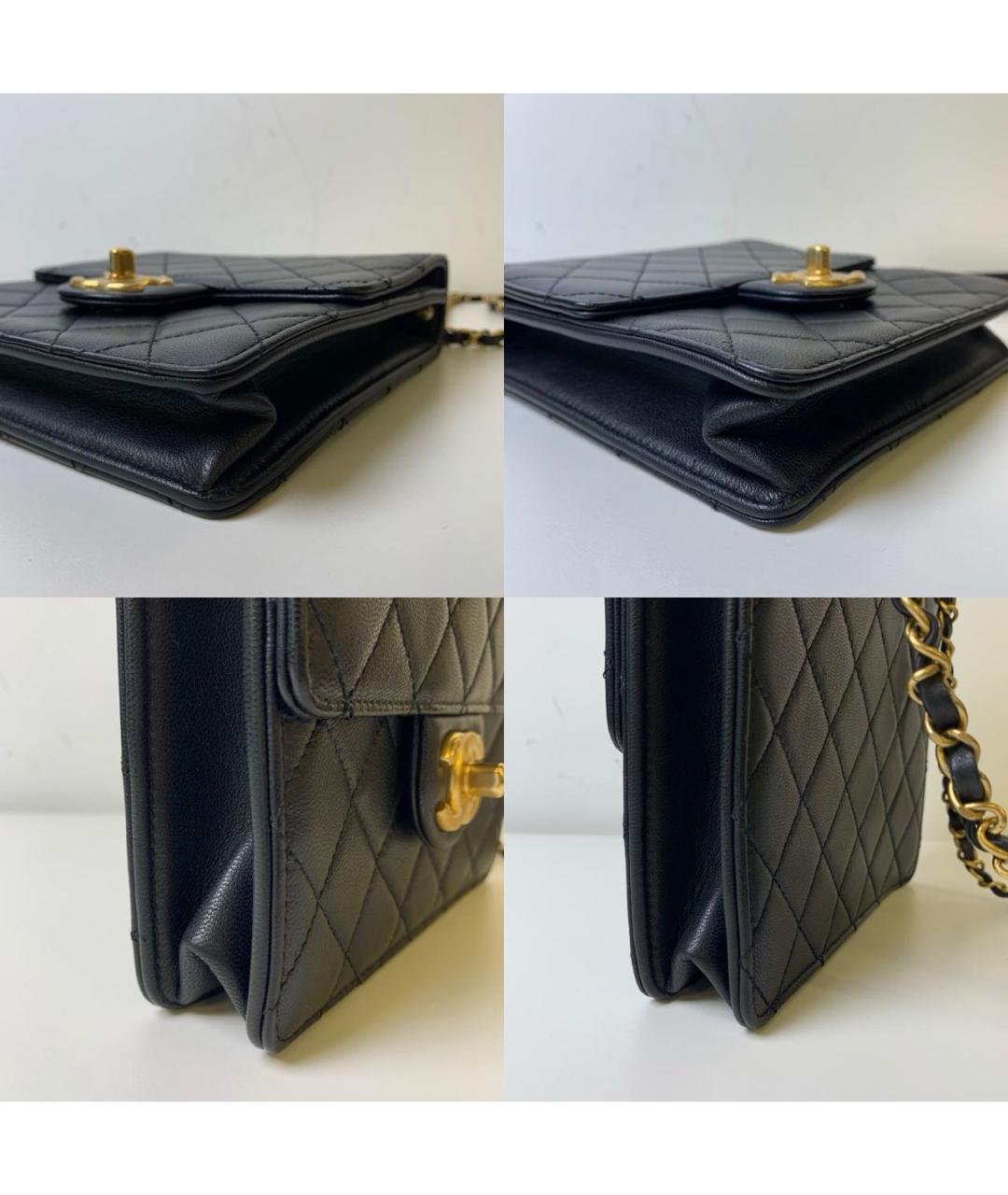 CHANEL Черная кожаная сумка через плечо, фото 4