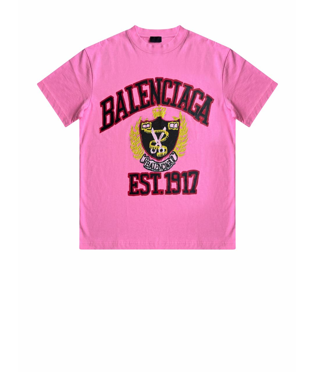 BALENCIAGA Розовая футболка, фото 1