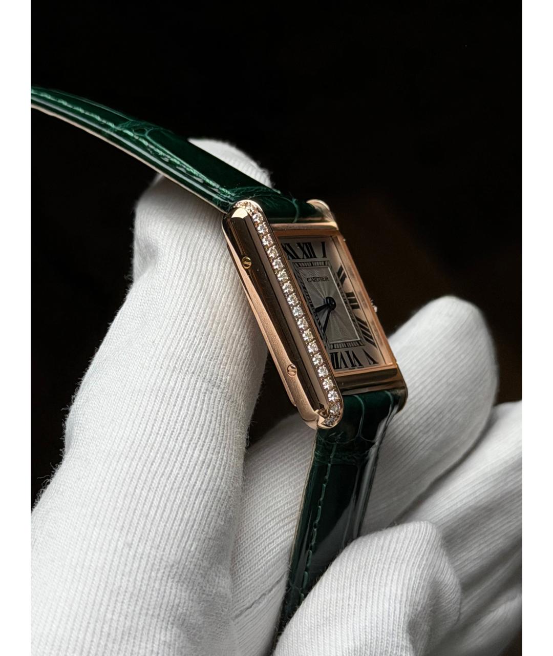 CARTIER Серебряные часы из розового золота, фото 5