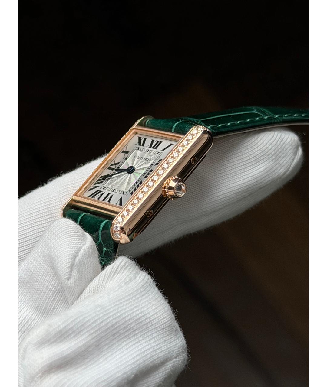 CARTIER Серебряные часы из розового золота, фото 4