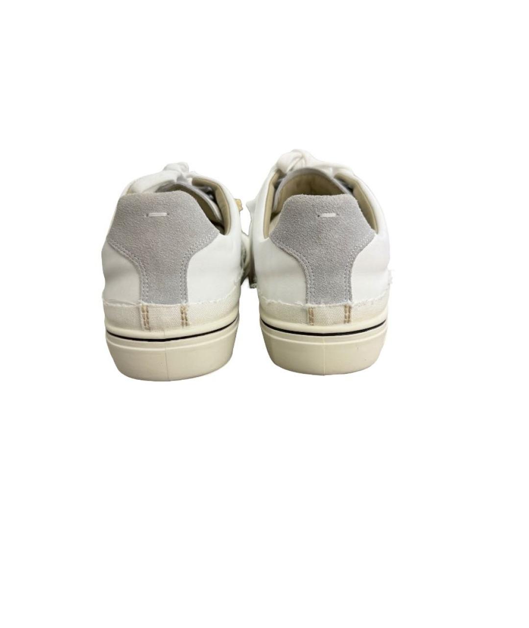 MAISON MARGIELA Белые кожаные кеды, фото 4