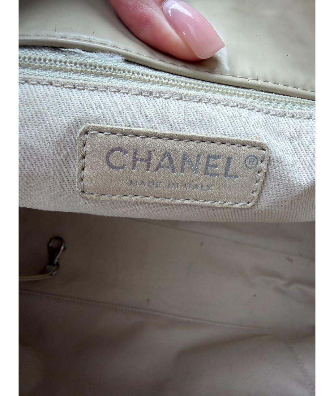 CHANEL Бежевая сумка через плечо, фото 6