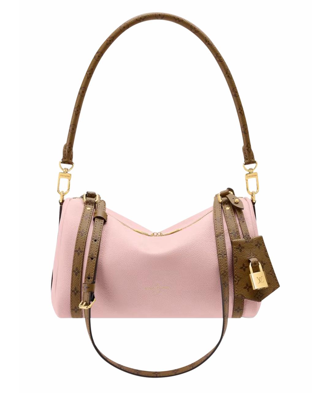 LOUIS VUITTON Розовая кожаная сумка тоут, фото 1