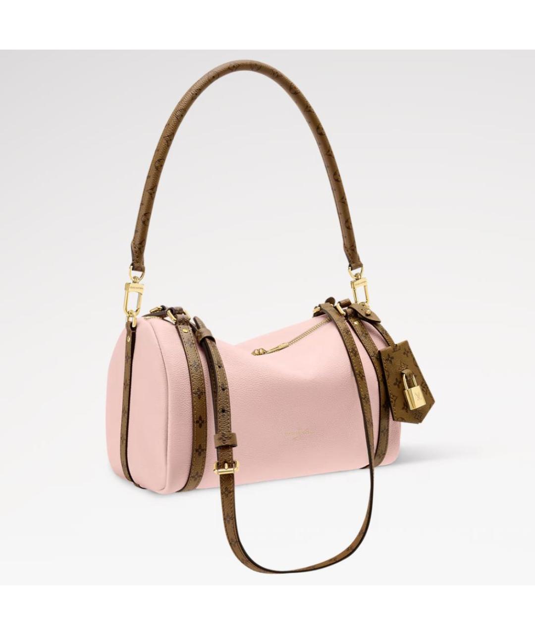 LOUIS VUITTON Розовая кожаная сумка тоут, фото 2