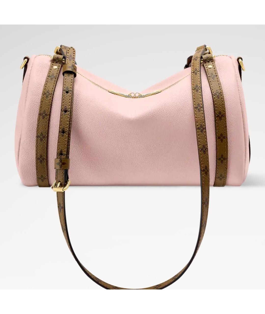 LOUIS VUITTON Розовая кожаная сумка тоут, фото 3