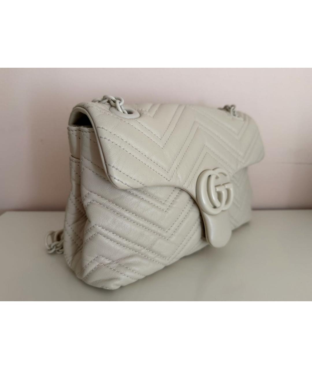 GUCCI Бежевая кожаная сумка через плечо, фото 2