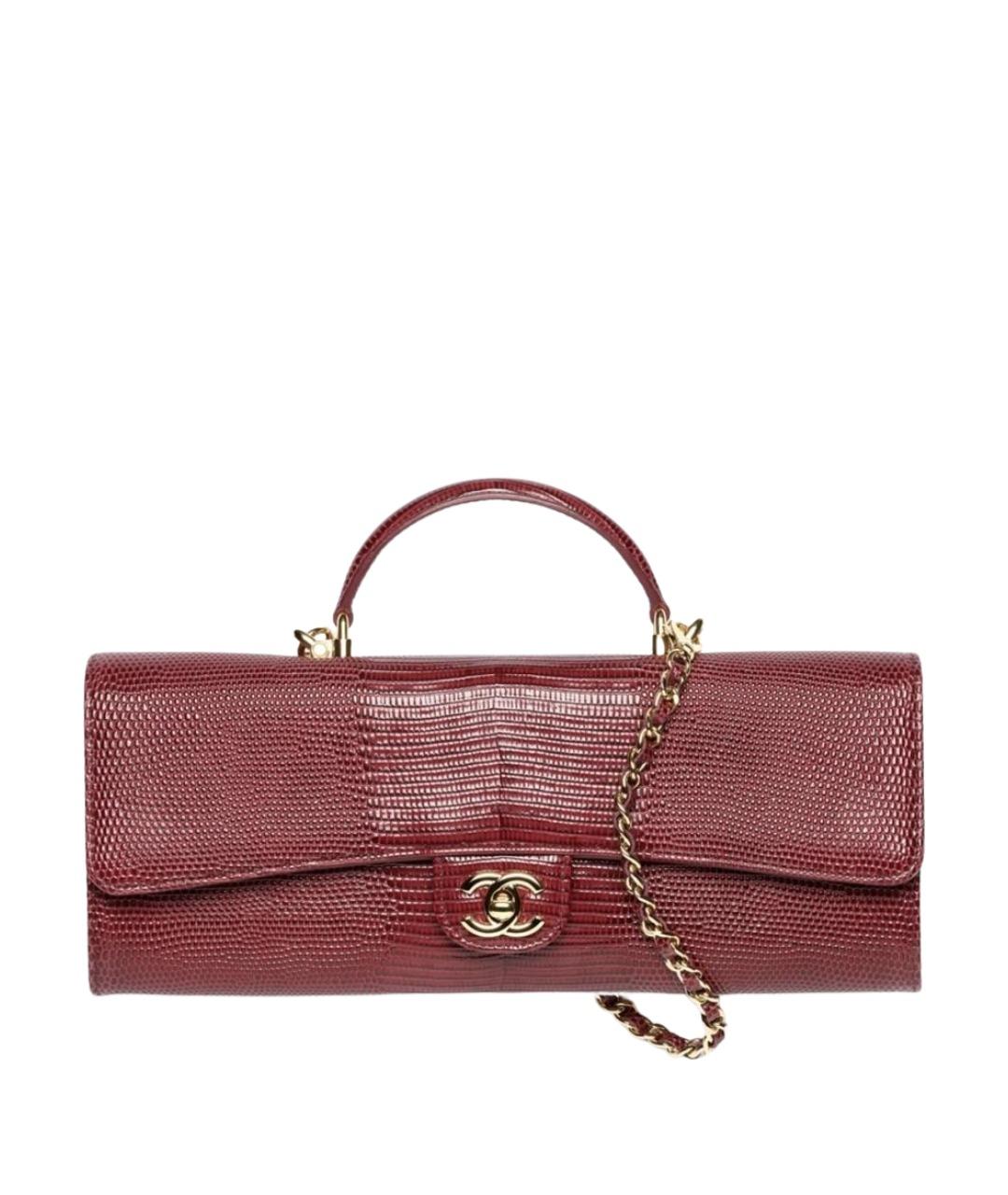 CHANEL Бордовая кожаная сумка с короткими ручками, фото 1