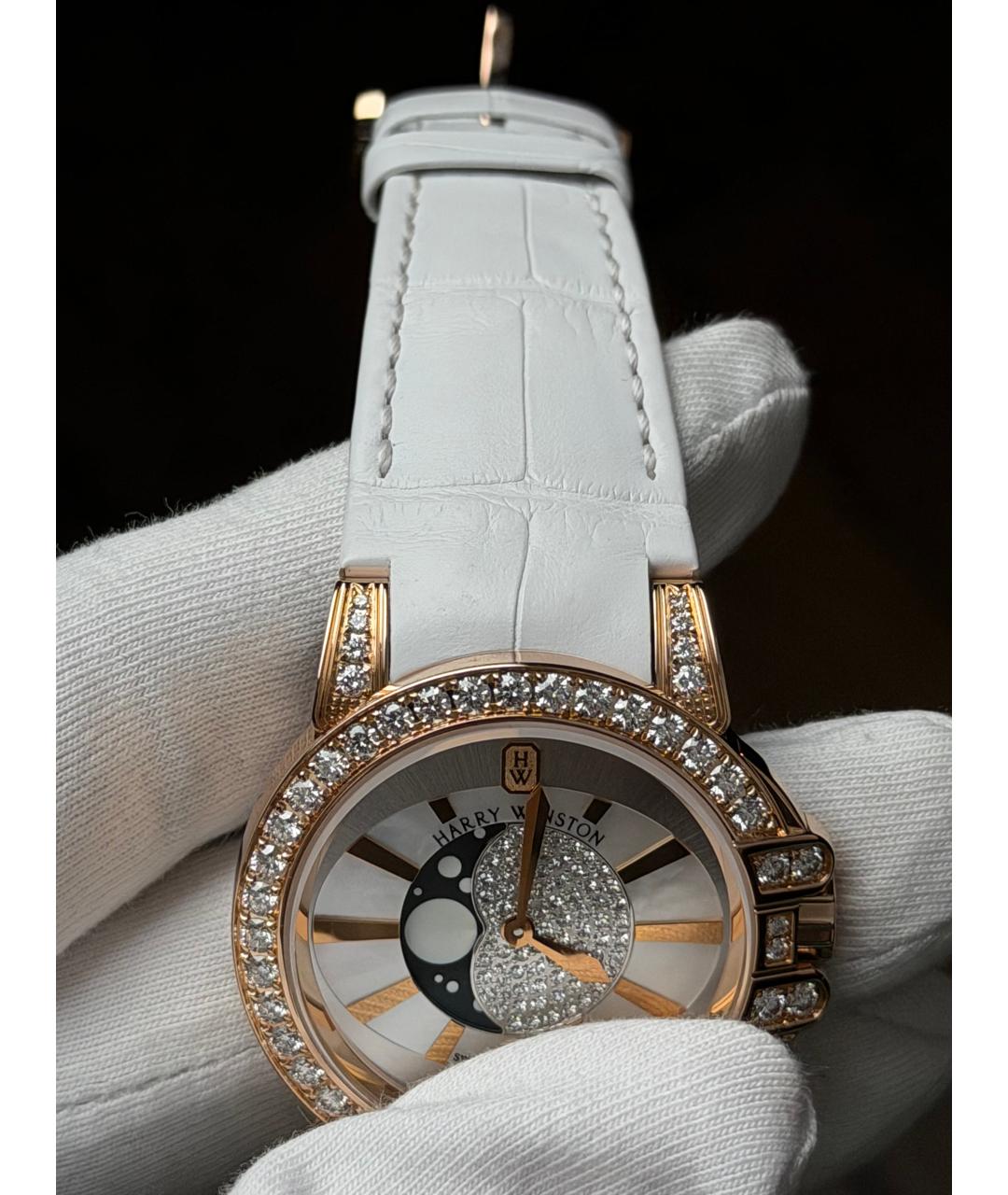 Harry Winston Белые часы из розового золота, фото 7