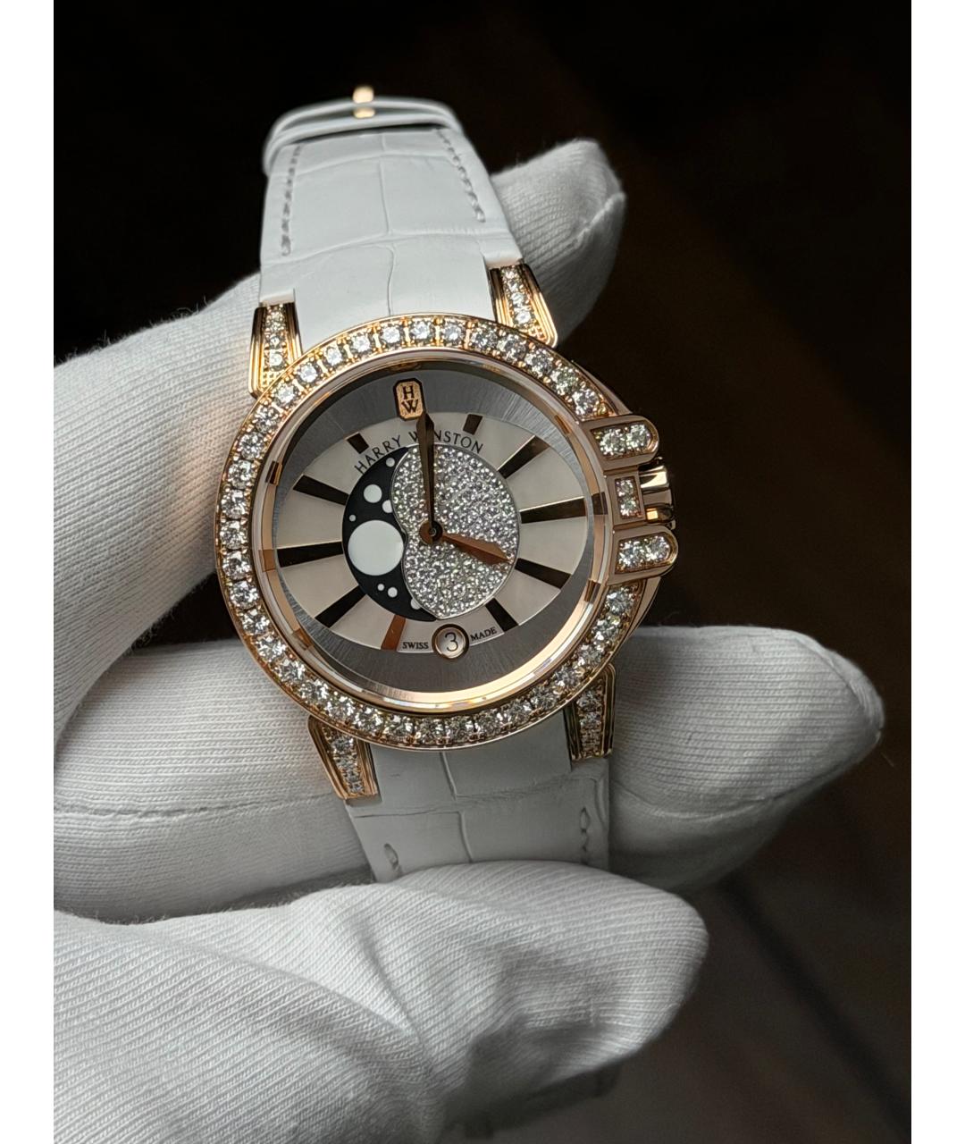 Harry Winston Белые часы из розового золота, фото 2