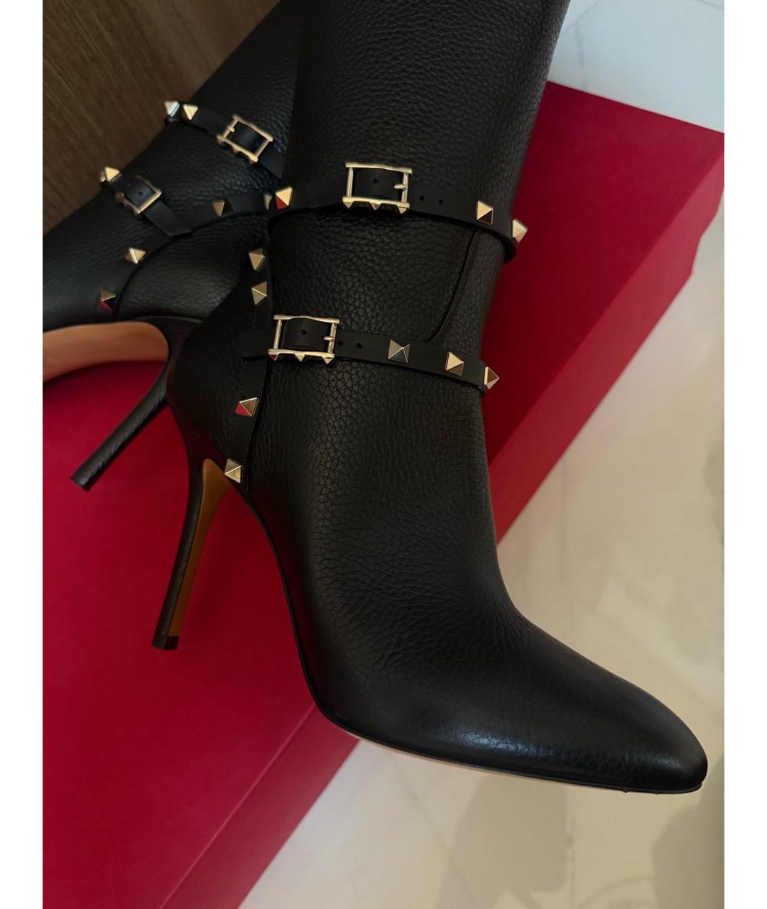 VALENTINO Черные кожаные сапоги, фото 7