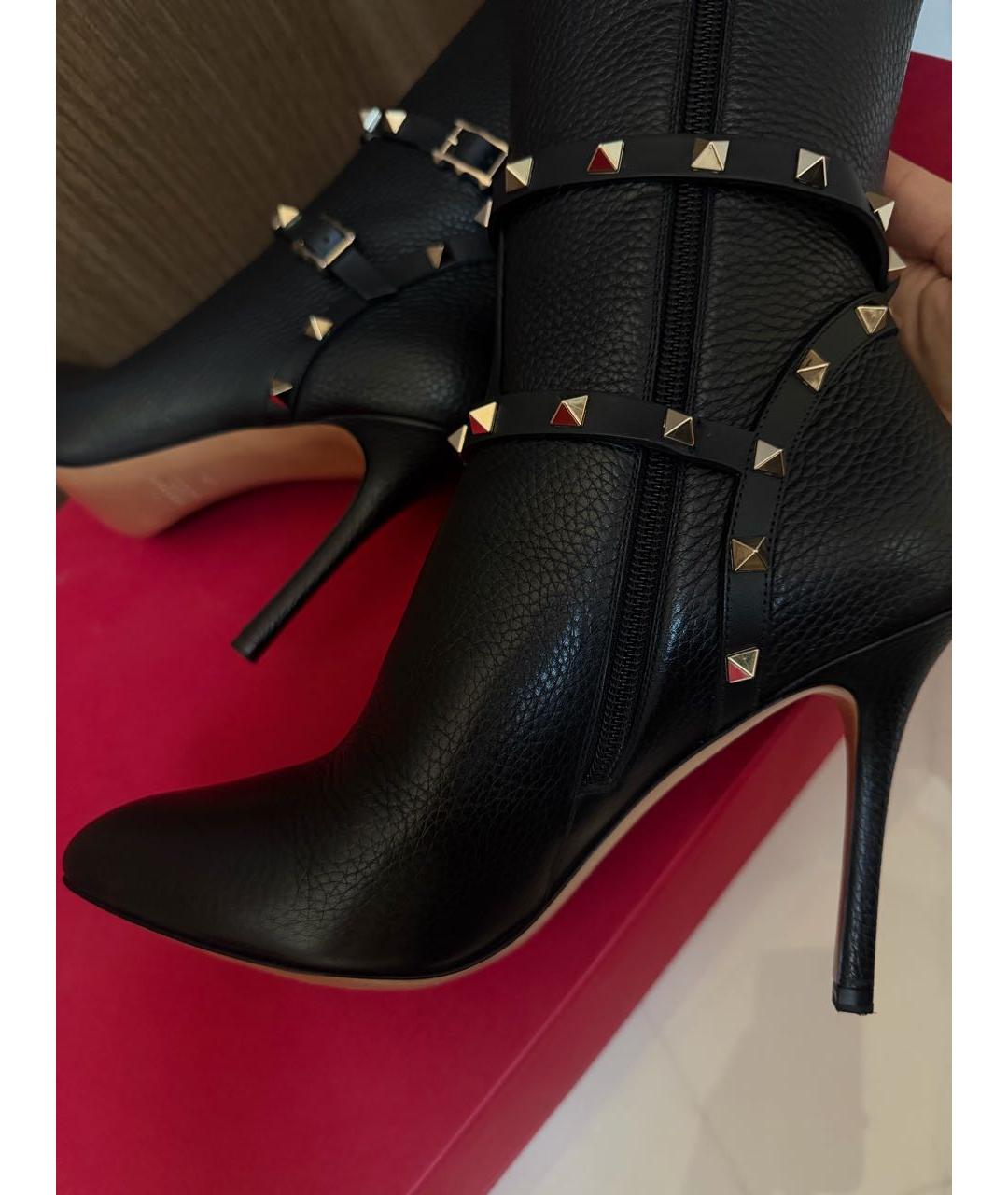 VALENTINO Черные кожаные сапоги, фото 8