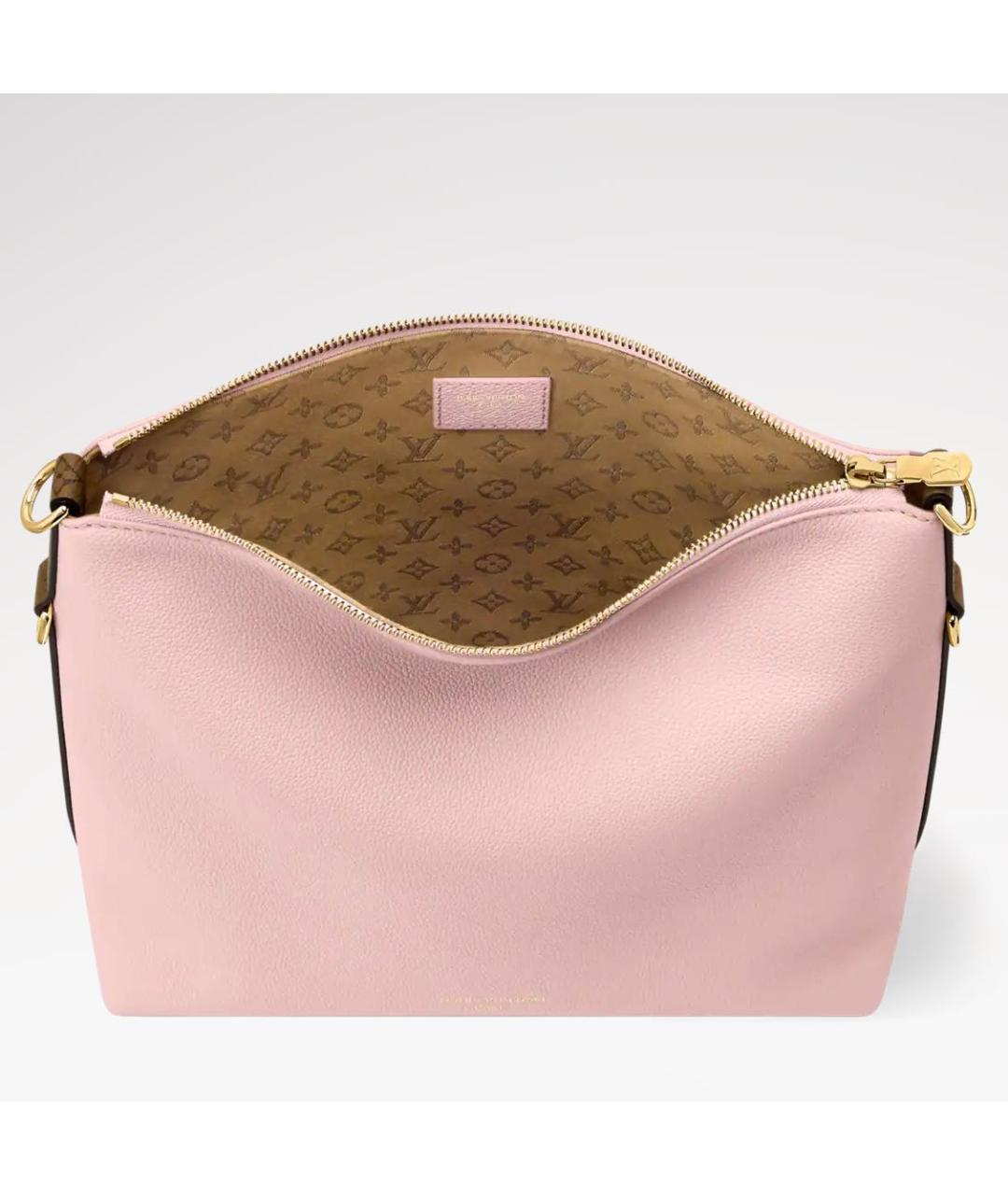 LOUIS VUITTON Розовая кожаная сумка тоут, фото 3