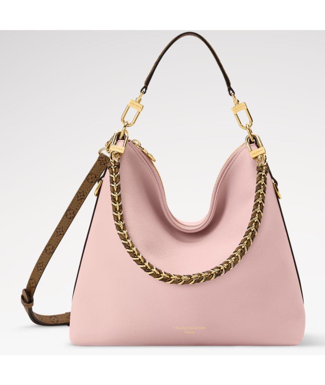 LOUIS VUITTON Розовая кожаная сумка тоут, фото 5
