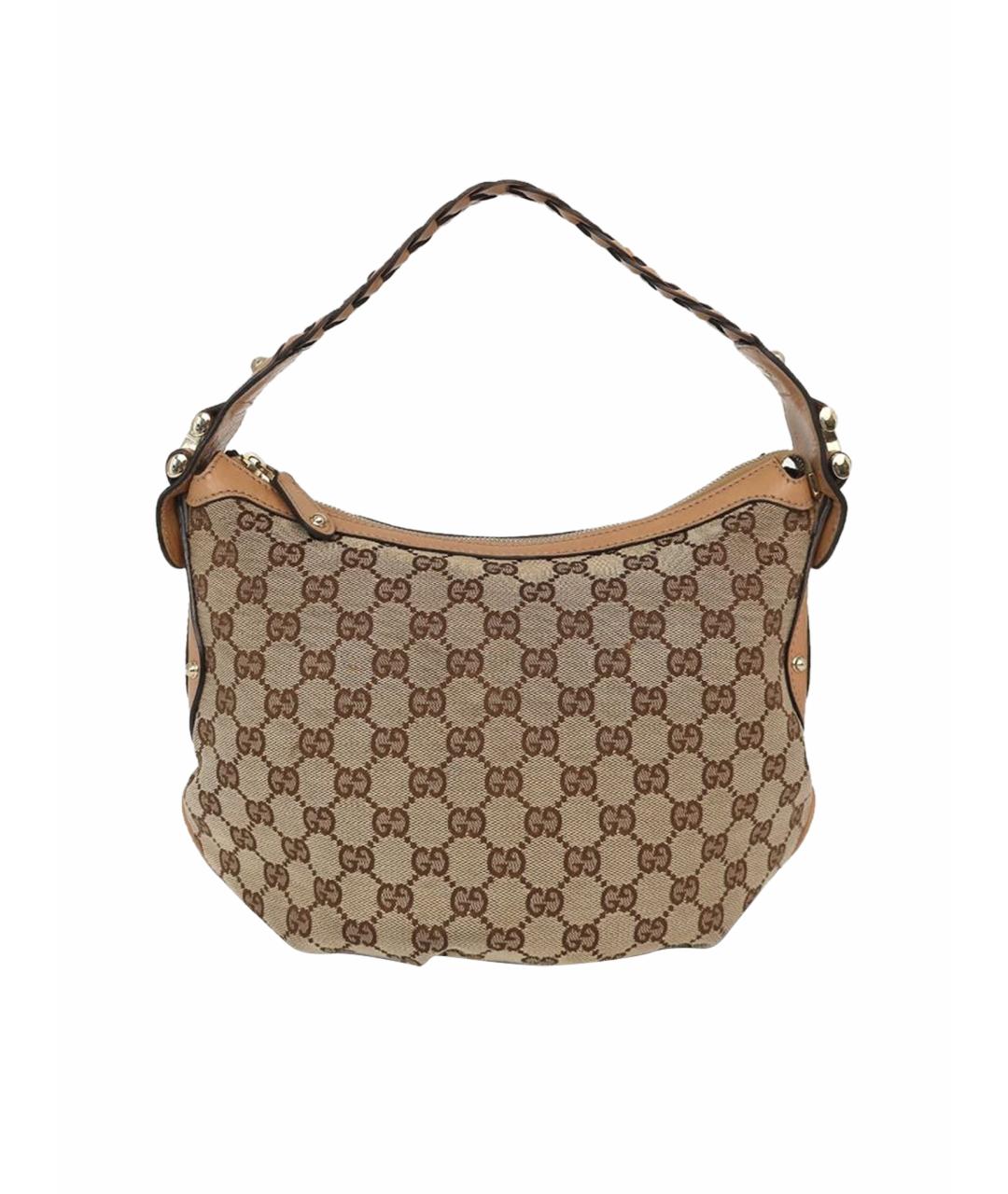 GUCCI Бежевая тканевая сумка через плечо, фото 1