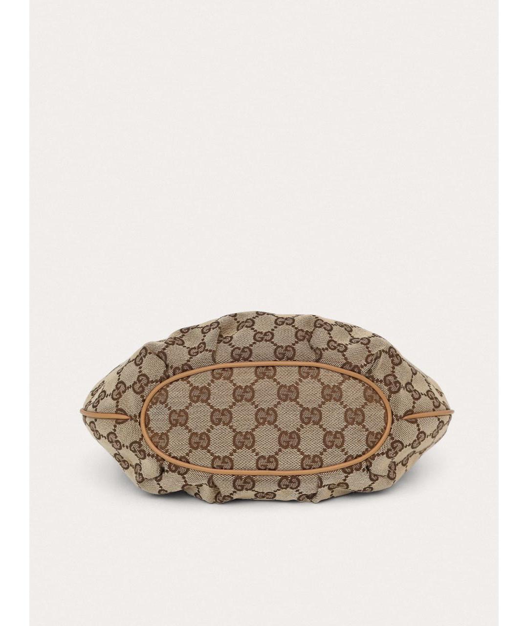 GUCCI Бежевая тканевая сумка через плечо, фото 4