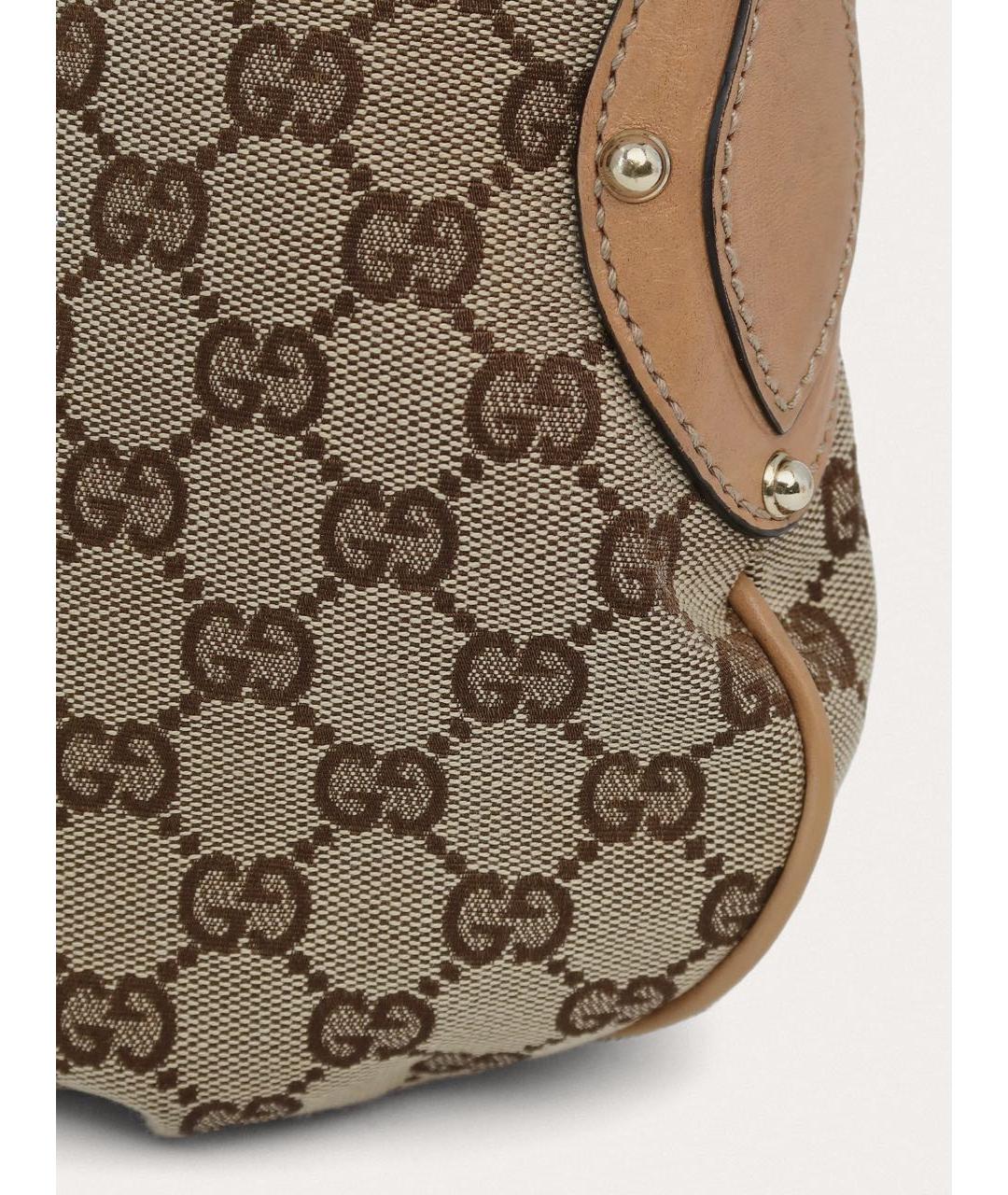GUCCI Бежевая тканевая сумка через плечо, фото 5