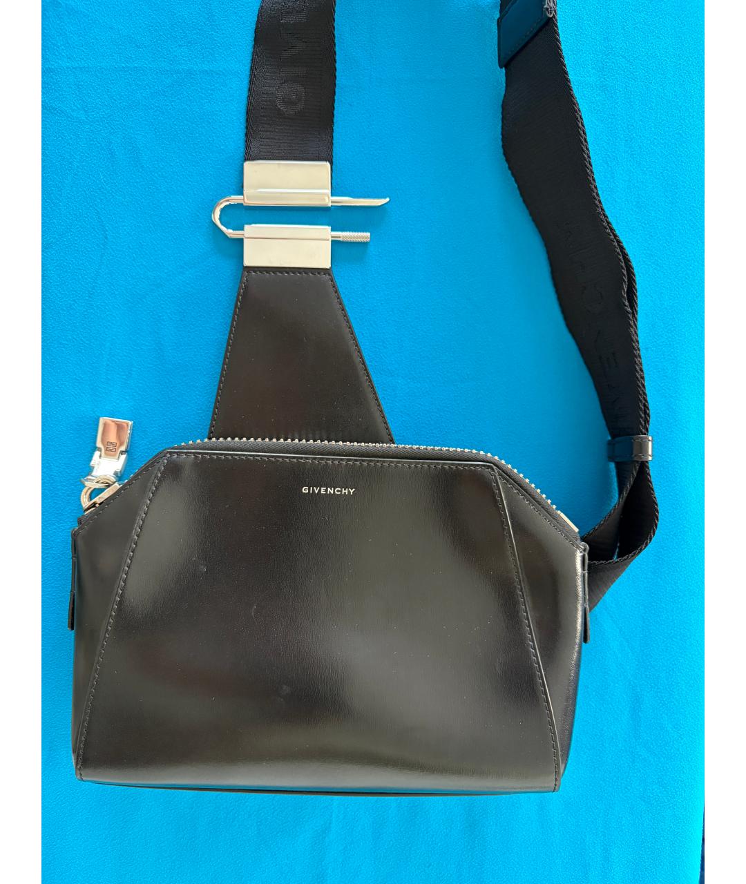 GIVENCHY Черная кожаная сумка на плечо, фото 2